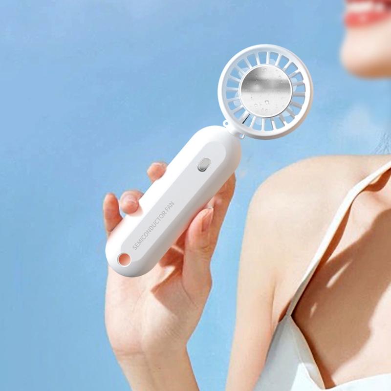 Plastic Mini Foldable Fan Rechargeable Bladeless Handheld Fan Cooling Electric Fan 3 Speed Adjustment for Outdoor Travel