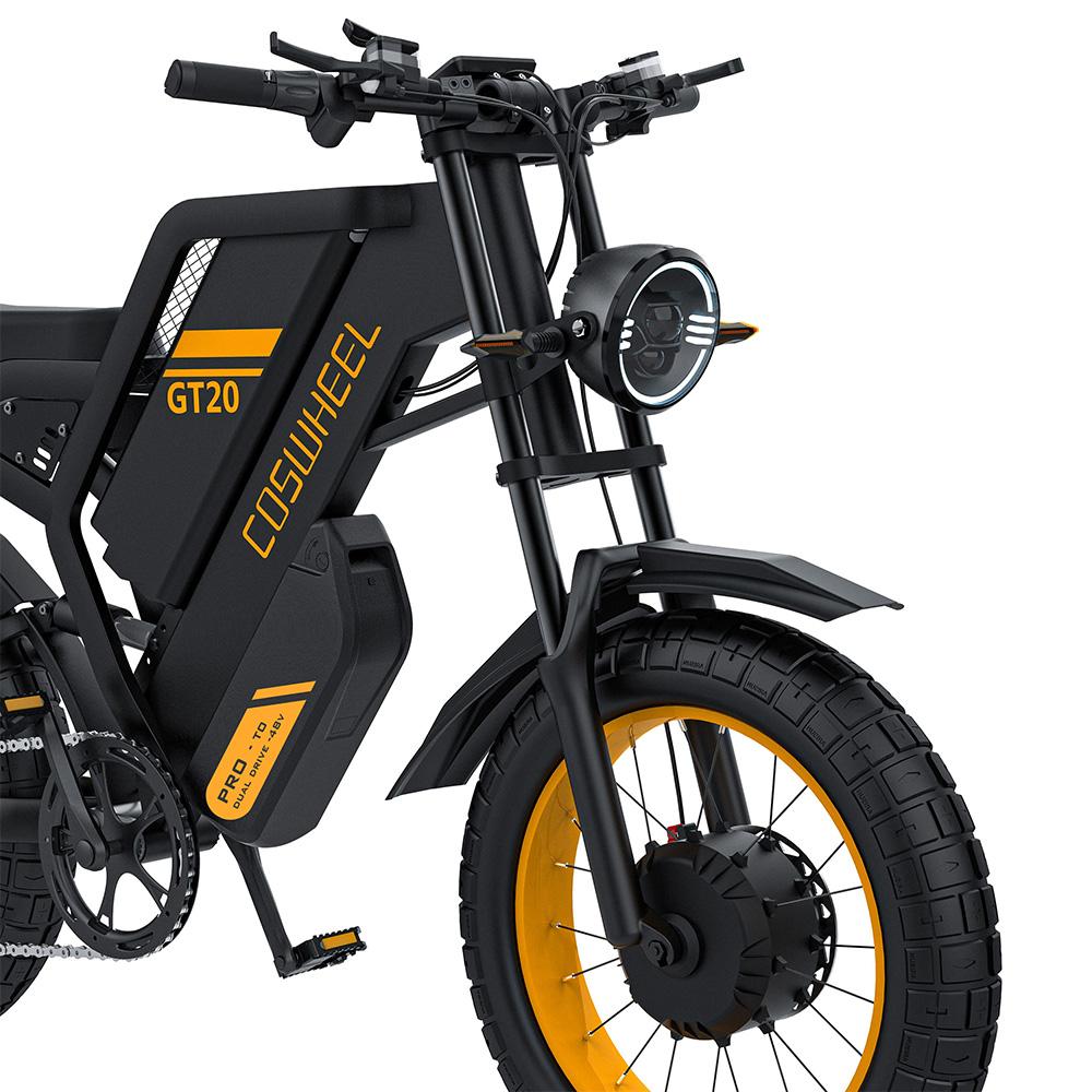Electric Bicycle Coswheel GT20 Pro 20" 1500Wx2 Motor Fully Suspended Adult Electric Bicycle 48V 40AH Dual Hydraulic Brake