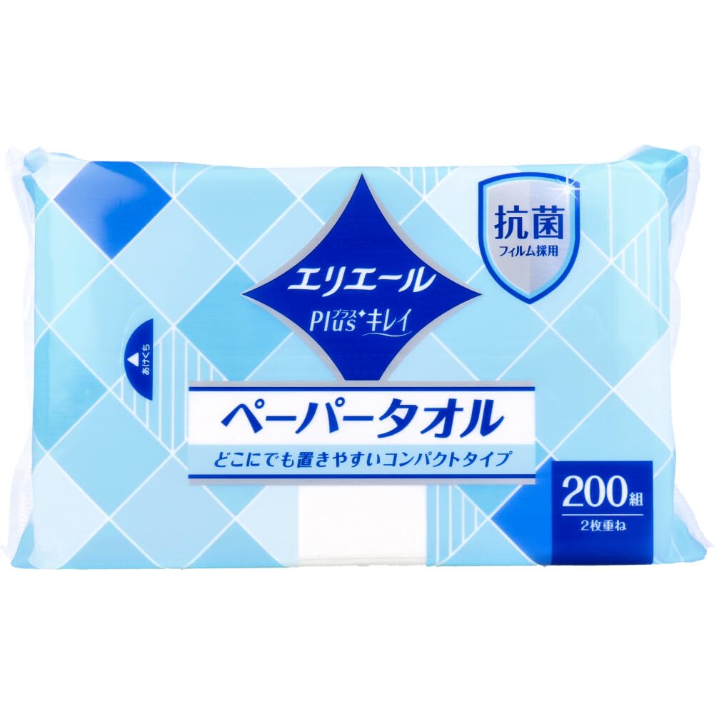 Nagomi Company Paper Towel Elleair Compact Type 200 Sets 400 Sheets X12 Pack Plus+Kirei