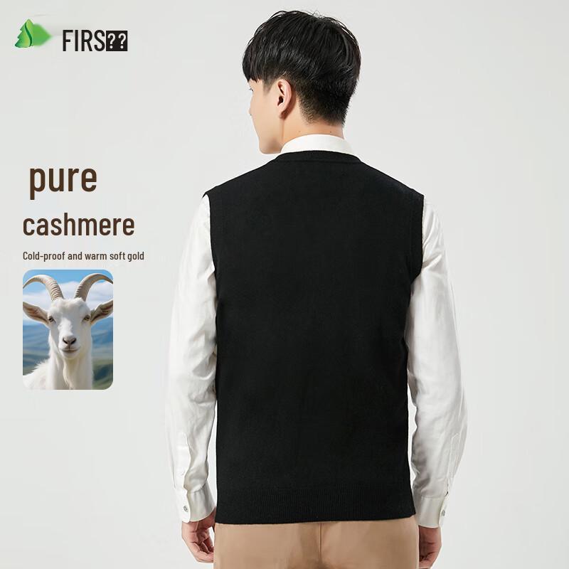 Shanshan Men's Pure Cashmere V-Neck Sweater Vest