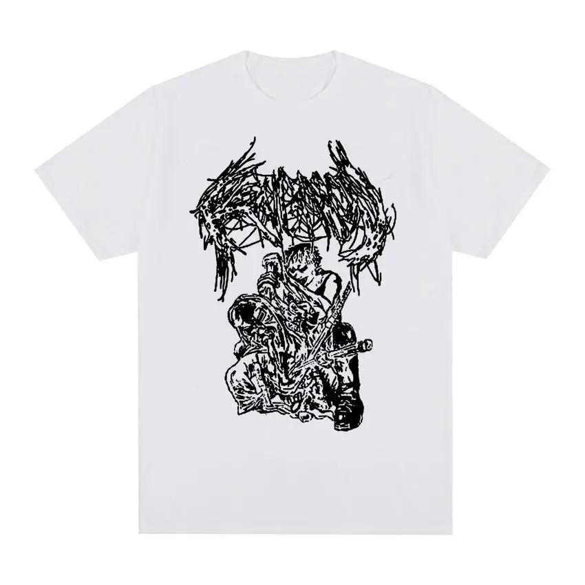 Rapper Ken Carson A Great Chaos Print Graphic Tee Shirt for Men Harajuku Fashion Clothing Tshirt Gothic Cotton Oversized T Shirt
