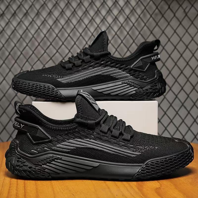 Nové pánské boty Letní síťované sportovní boty Létající pletené prodyšné Běžecké boty Ležérní boty Outdoorové boty