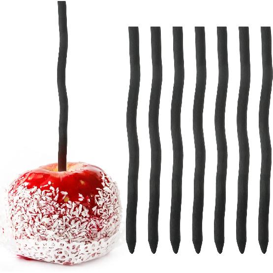Fabbay 36 Pcs Branch Treat Sticks Halloween Candy Apple Colored Craft Sticks 6 Inch Wood Simulation Candy Bar Supplies for Chocolate Caramel Apples
