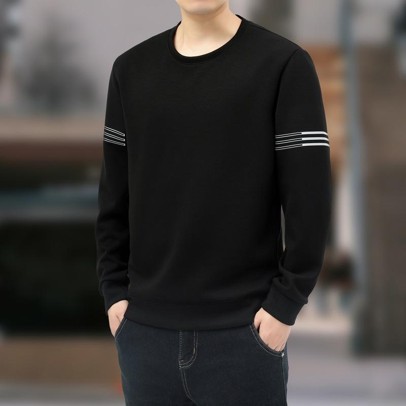 Vīriešu lielizmēra kapuci, kokvilnas T-krekls ar garām piedurknēm, apakškrekls ar apaļu kaklu, ikdienas tops