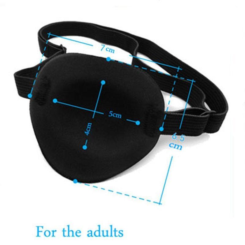 

Новый дизайн, вогнутая повязка на глаз для медицинского применения, моющиеся повязки для век, регулируемый ремешок, уход за здоровьем, черный цвет чёрный