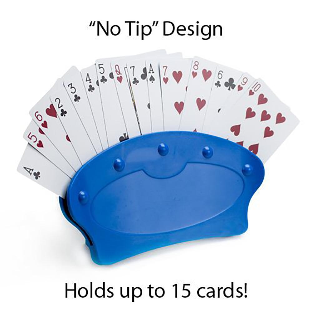 1PC Hands Free Playing Card Holders Plastic Table Top Desk Games Holder Blue