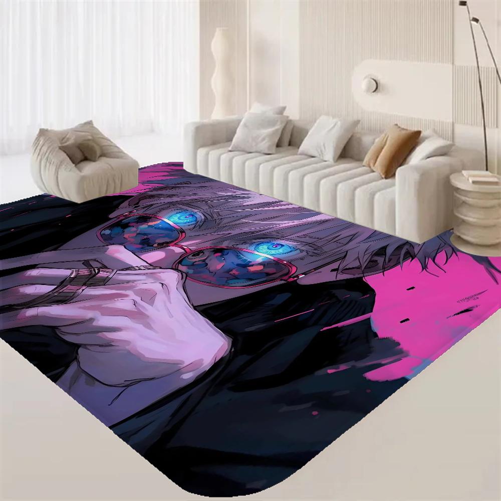 Jujutsu Kaisen Hot Anime Gojo Satoru Raummatten Günstiger Rutschfest Modernes Wohnzimmer Balkon Bedruckter Willkommensteppich