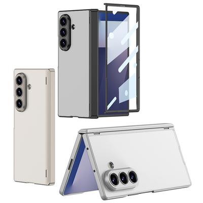Samsung Z Fold7 Mobiele Telefoonhoes en Schermfolie Geïntegreerde Opvouwbare Roterende Scharnier Skin Transparante PC Beschermhoes