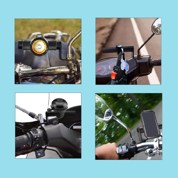 Universal Motorcycle Mirror Mount Rack Riser Extender Adapter CNC Aluminum Alloy