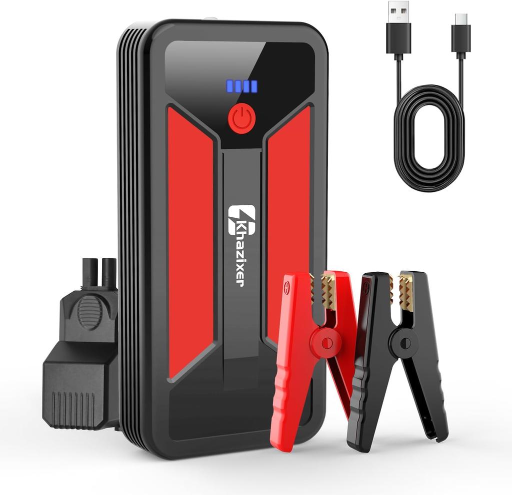 ET02 3000A Peak 12V Lithium Jump Starter for 9.0L Gas & 7.0L Engines with Cable