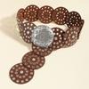 Round Hollow Belt Y2K Wide Belts Vintage Disc Belts  for Women