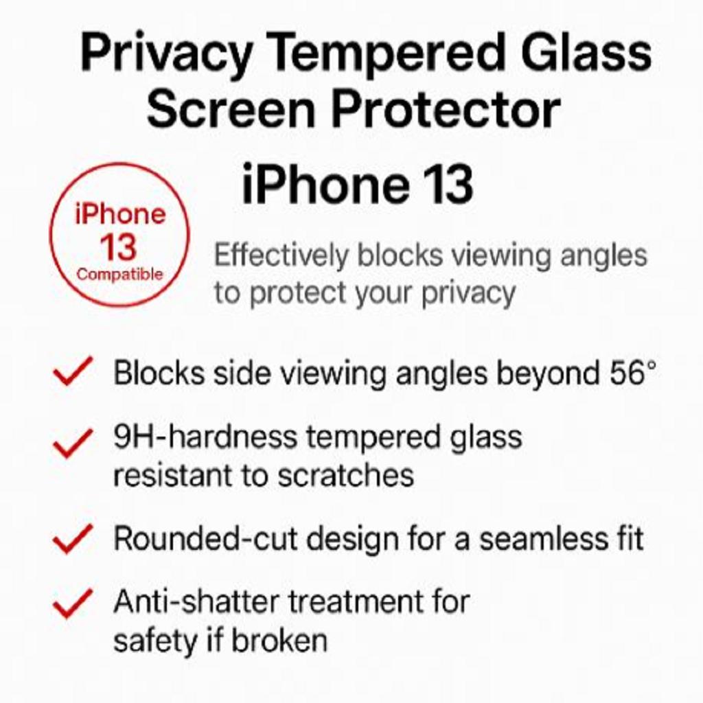 Made in Korea iPhone 13 Privacy Screen Protector