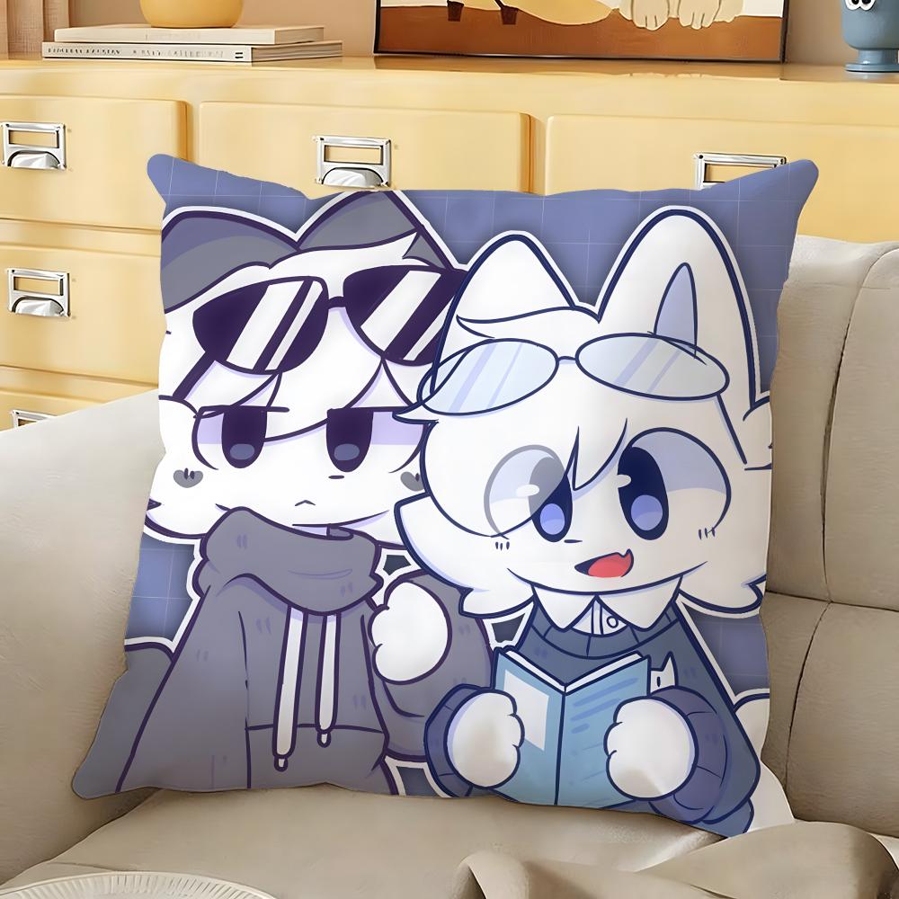 Boykisser Cushion Cover Soft Durable Reversible Pillow Cover Home Car MultiScene Daily Comfort Pillowcase