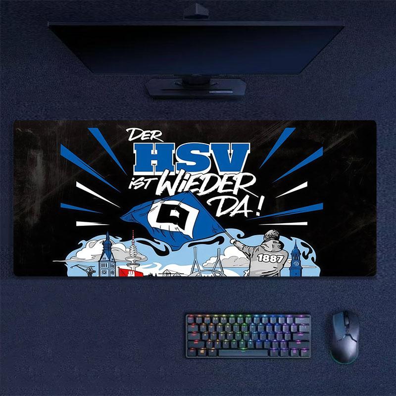 Hamburger SV Mouse Pad, Large Gaming Desk Mat, Non-slip XXL Mousepad for Laptop & Tablet, Mini PC Playmat with Stitched Edges