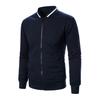 Uomo Felpa Cappotto Collo Alto Manica Lunga Patchwork Colore Cerniera Patta Giacca Cappotto con Tasche Orlo Elastico Sport Outwear