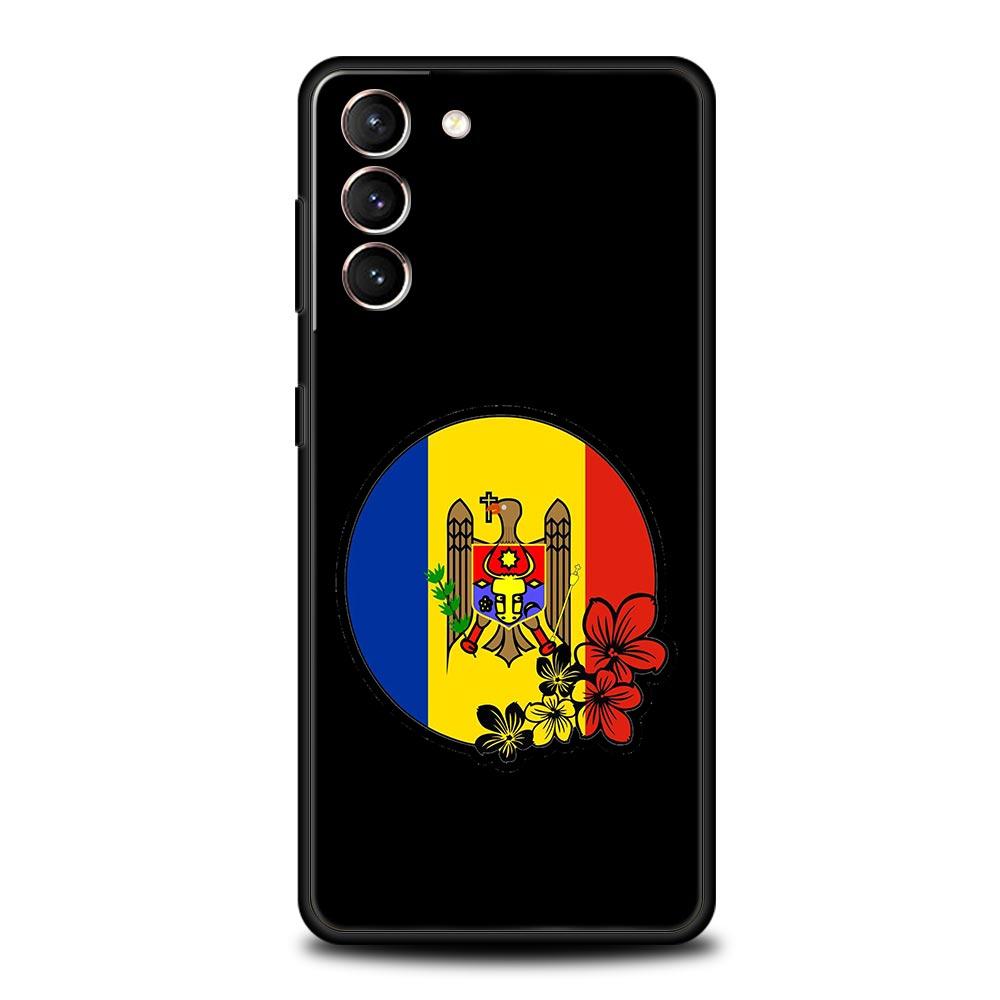 Moldawien Flagge Handyhülle Für Samsung Galaxy S25 Edge S24 S23 S22 S21 Ultra S20 FE 5G S10 S10E S9 Plus Weiche TPU Hülle