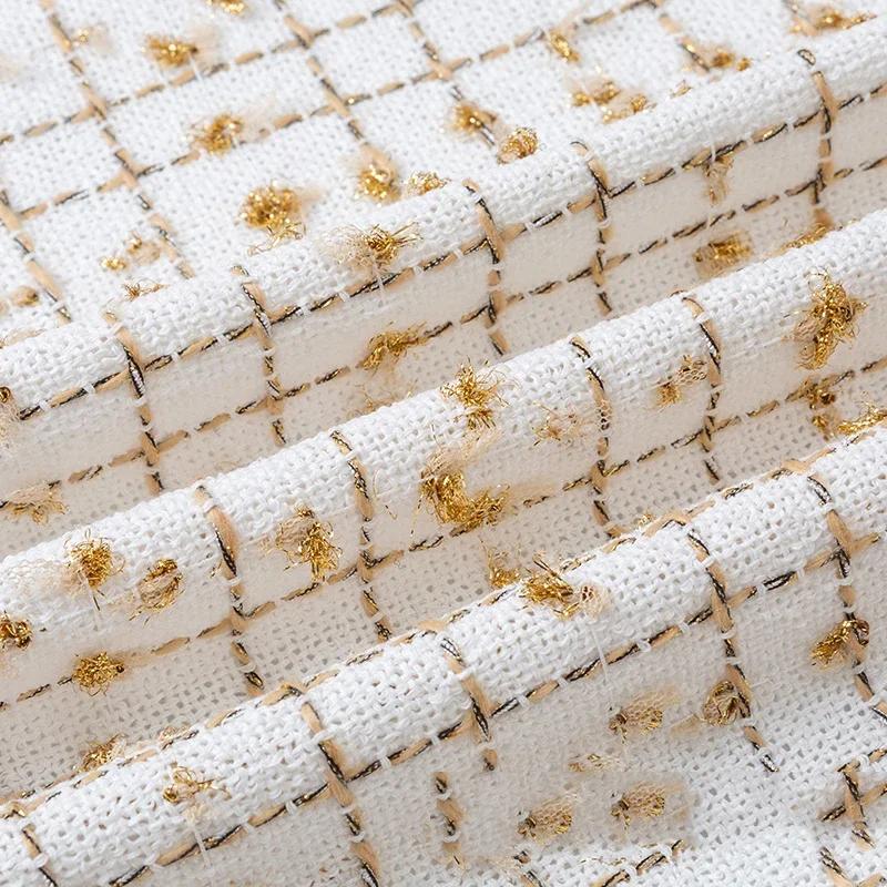 150cmx50cm Small Fragrance Woolen Cloth Fabric High-end Thick Woolen Tweed Vest Suit Coat Dress Skirt DIY Apparel Sewing Fabric