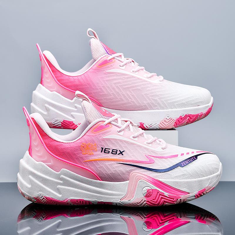 

New mandarin duck basketball shoes, teenagers, primary and secondary school students, older children, cement floor training, mesh high-top sports sho 35