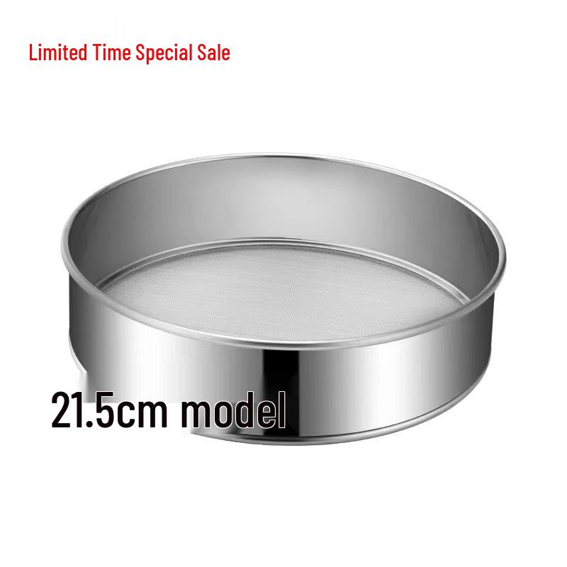 Tamis à farine manuel en acier inoxydable 304 - Tamis fin de 40 mesh pour usage domestique