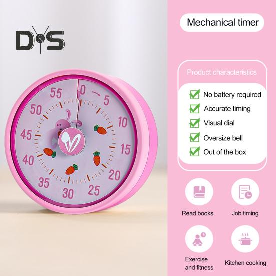 Kitchen Timer for Cooking High Precision Chef Timer Clock Magnetic Mechanical Desk Timer Countdown Reminder for Cooking Baking Learning Fitness