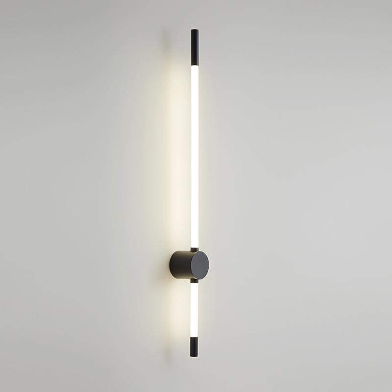 Modern LED Wall Lights Bedroom Longer Tube Lighting Living Room Background Decorate Stairs Lamp Hotel Black Gold Sconce Fixtures