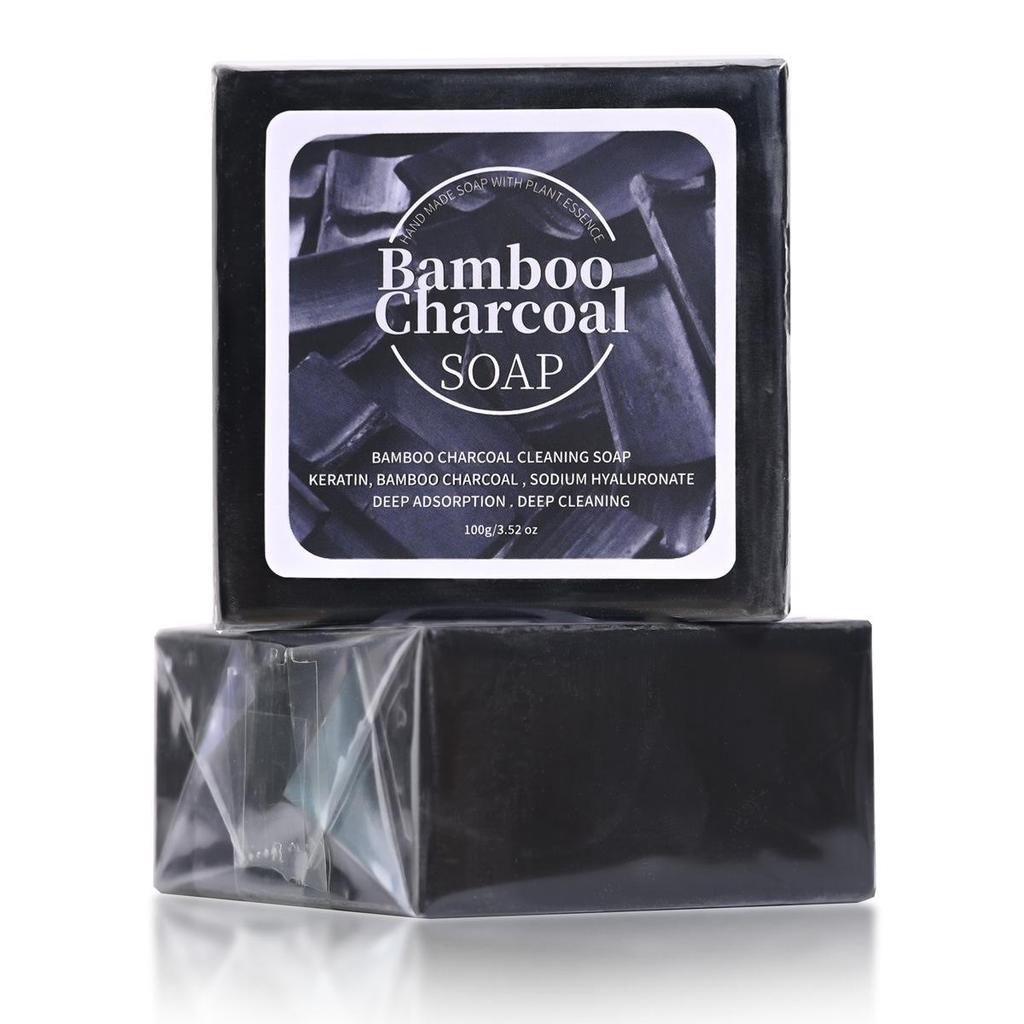 Handmade Turmeric Bamboo Charcoal Soap with Aloe, Papaya, Goat Milk, Sea Salt & Essential Oils