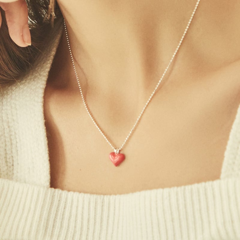 Charmy silver lovely heart-necklace