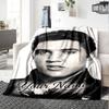 Elvis Presley Personalized Text Blanket Cozy Customizable Blanket Warmthful Decor for Chair Nap Living Room Bedding Four Seasons Universal