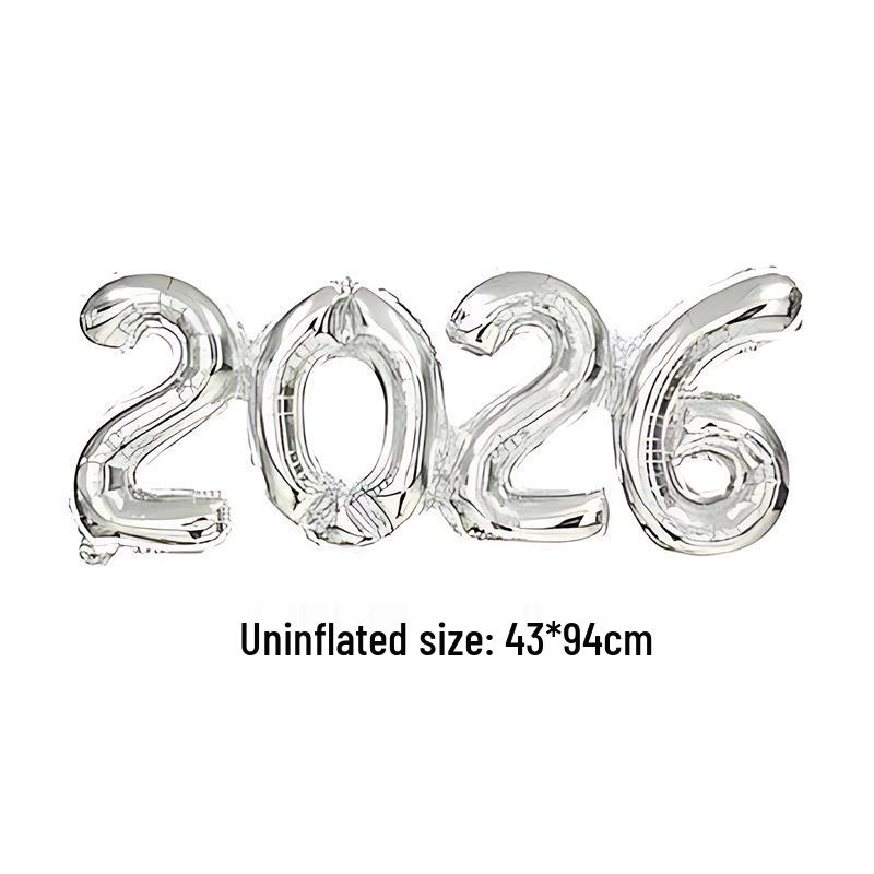 2026 Digitální Nový rok Korunový Kombinéza & Balónová Párty Dekorace Sada