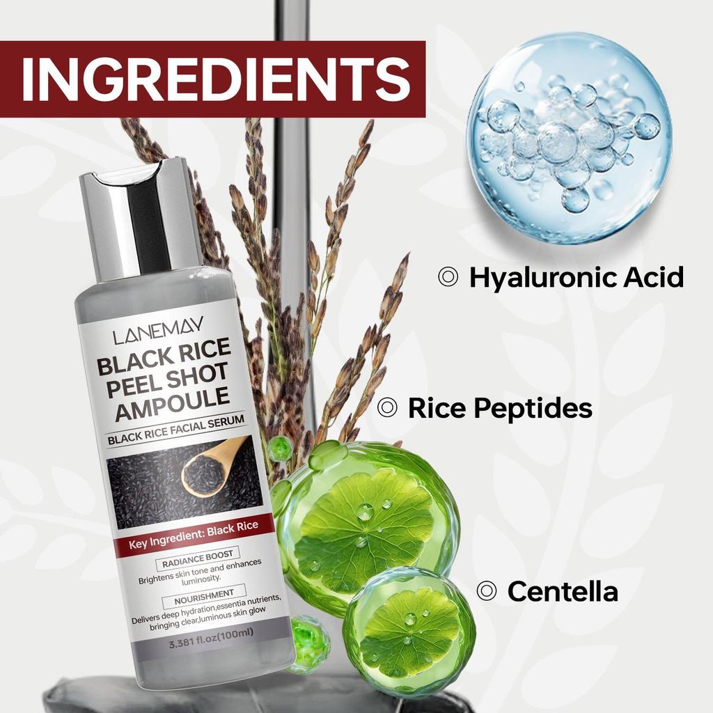 Black Rice Peel Shot Ampoule-Brightens Skin Tone And Enhances Iuminosity-Delivers Deep Hydration-100ml