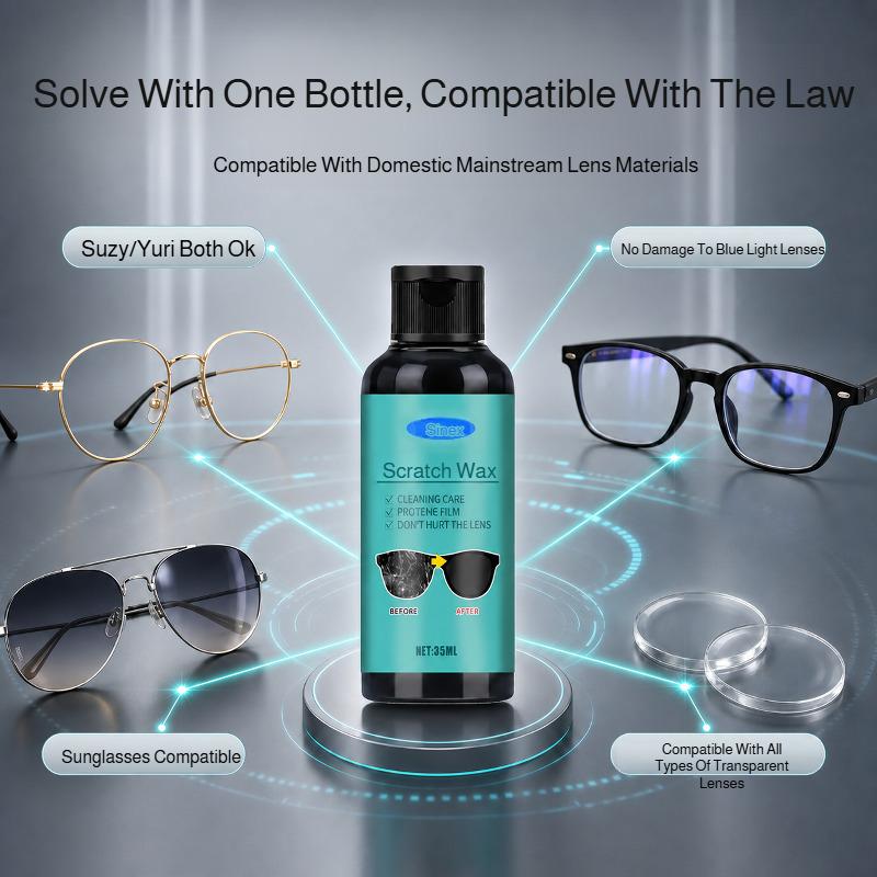 Glasses Scratch Repair Polishing Paste Glass Cleaner Eyeglass Lens Repair Spray for Car Glass/Rearview Mirrors Eyeglass Lenses