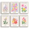 Flower Market Posters Colorful Rose Tulip Wall Art Decor Canvas Painting Nordic Bedroom Interior Aesthetics Picture Decoration