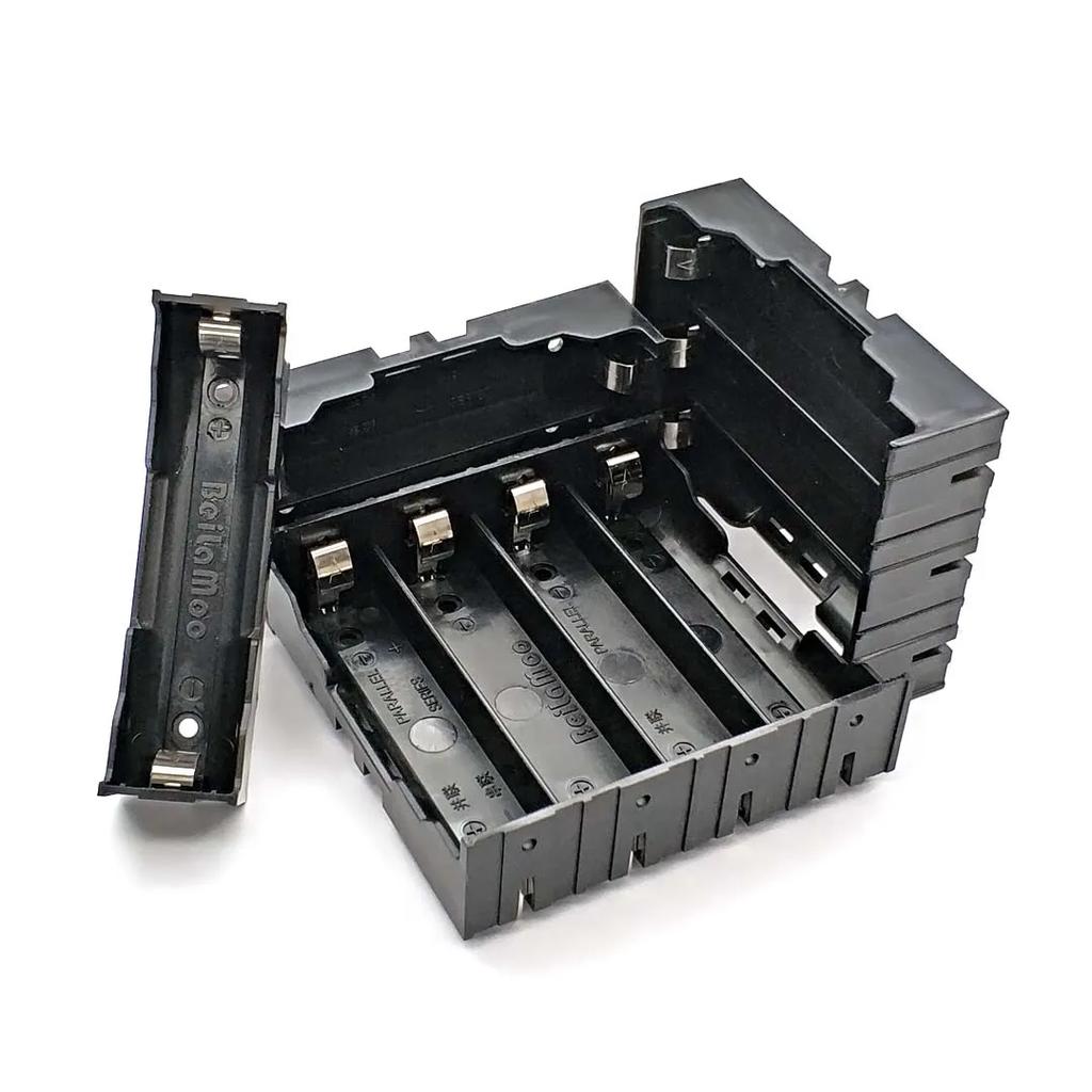 Neuer schwarzer DIY 1/2/3/4-teiliger Batteriehalter aus Kunststoff Aufbewahrungsbox für 18650 Akku 3,7V DIY