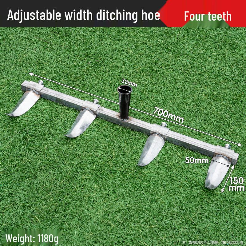 Garlic Ditch Digger: Specialized Tool for Planting and Sowing with Pull Hook and Rake Hoe