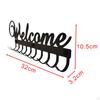 Key Holder for Wall Black Metal Keys Decorative Mounted Rack Hanger with 10
