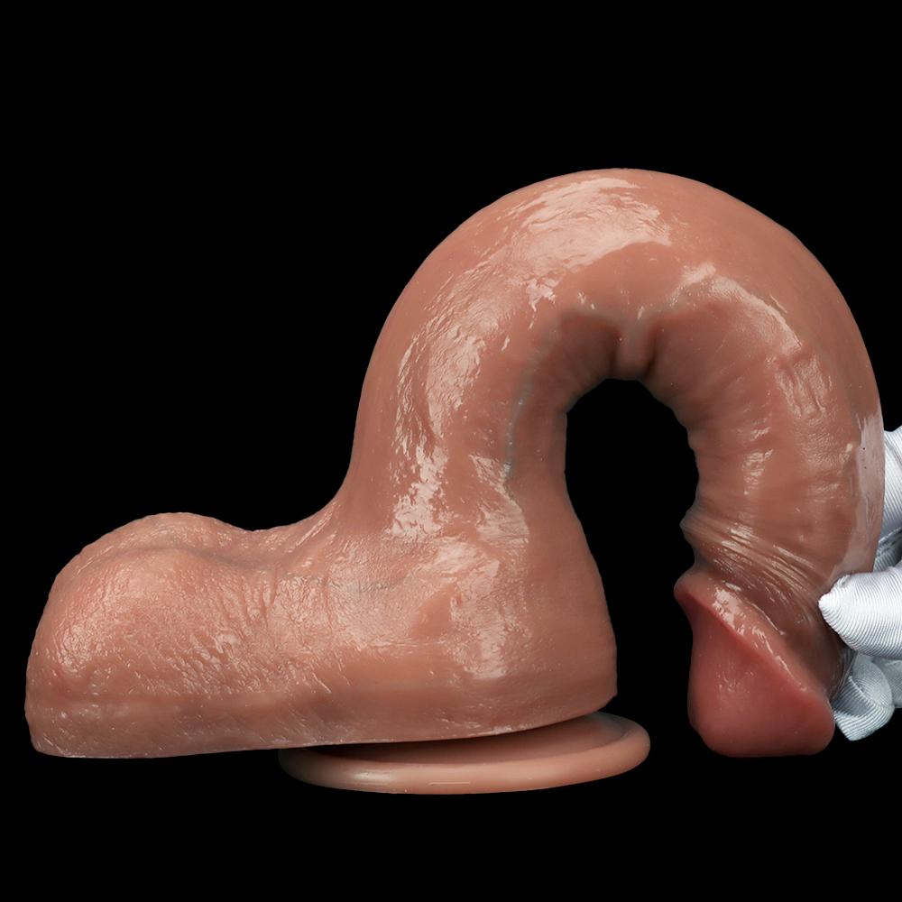Flytende silikon Simulering Dildo Sexleketøy Kvinners Masturbator Strap on Cock Fisting Realistisk Penis Big Pick