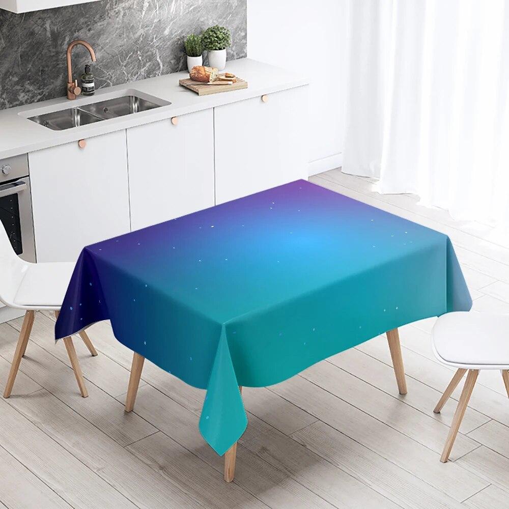 Cartoon Minimalist Starry Sky Tablecloth Waterproof and Oil-proof Rectangular  Restaurant Table Kitchen Decoration