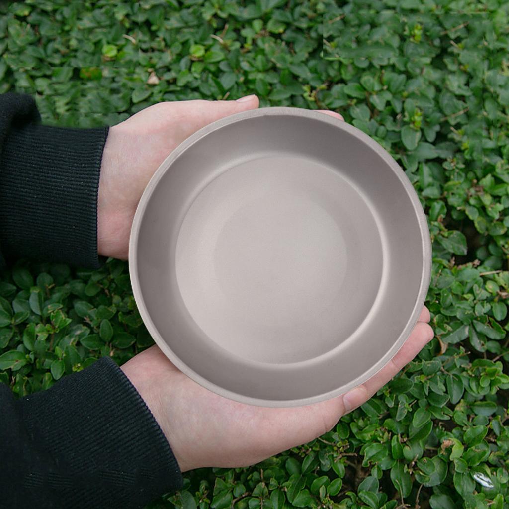 Camping Plate and Utensil Set 5PCS Plate and Folding Fork Spoon Utensil Lightweight Outdoor