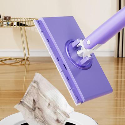 Household Indoor Quick Dry Automatic Fabric Clamping Mop Wet and Dry Use Strong Stick Mop Gift for Friends Family Members