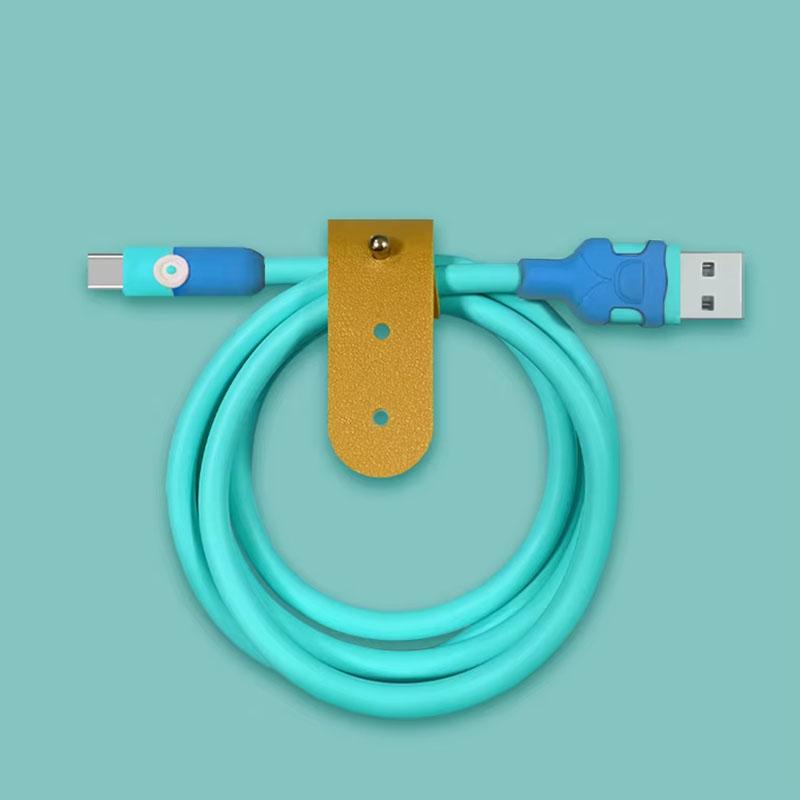 6A Fast Charging USB C Cable Liquid Soft Silicone Data Cord For Samsung  Xiaomi  1M 1.5M 2M Mobile Phone  Charger Wire