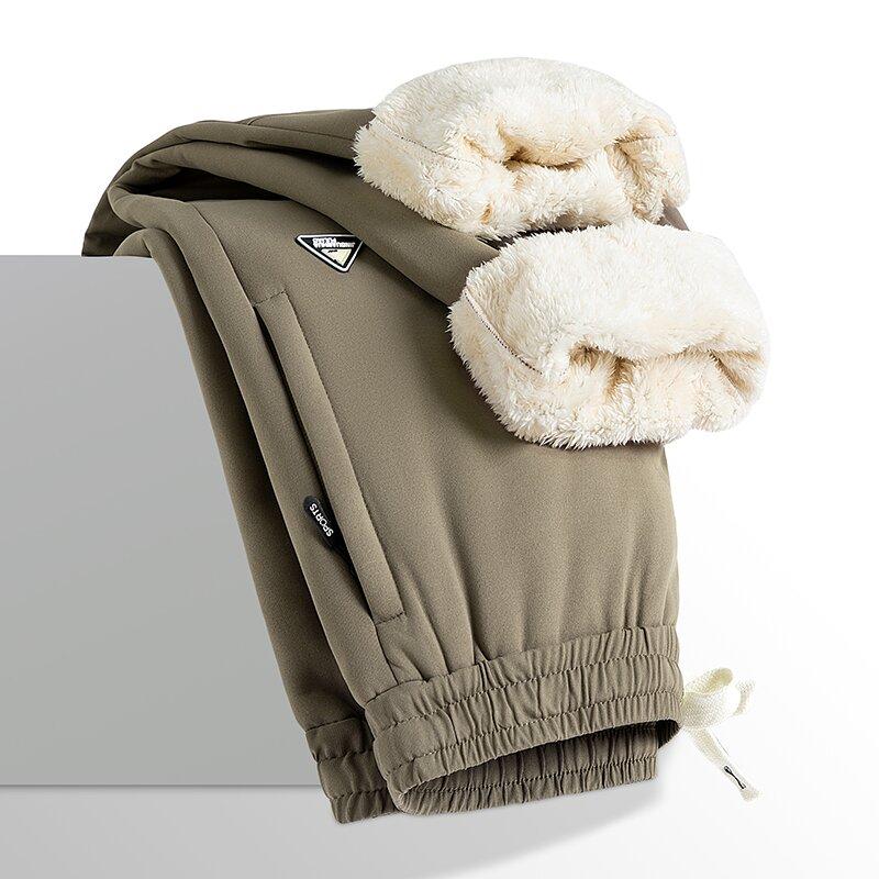 

Осенние и зимние спортивные брюки из флиса, толстые теплые, мужские повседневные, удобные, большого размера, M-5XL 5XL армия зеленый