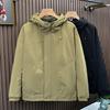 Men's Windproof Hooded Mountaineering Jacket - Solid Color, Fashionable and Casual Workwear