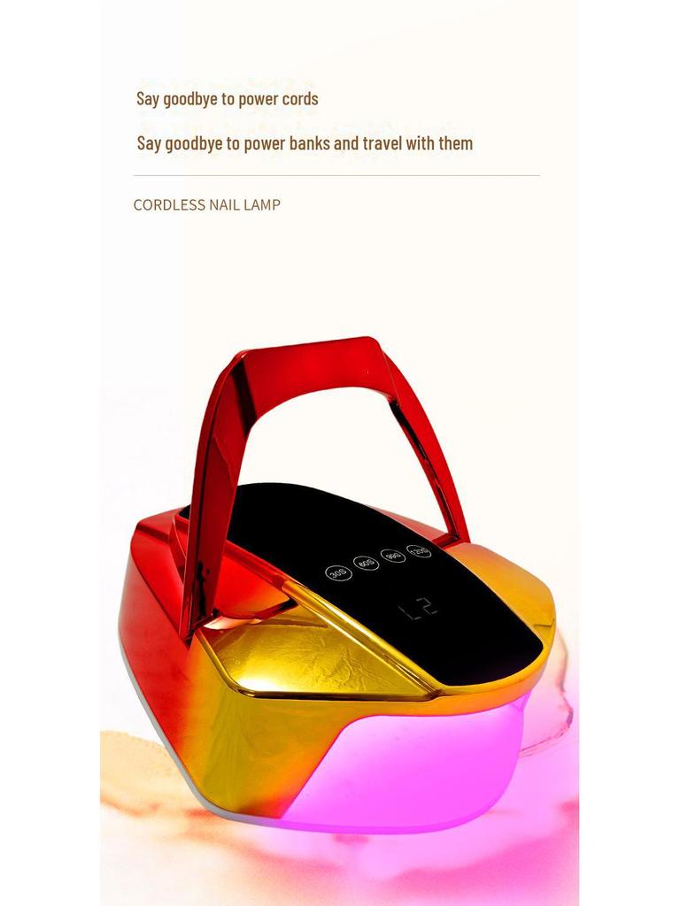 Wireless Nail Dryer: Large Space, Quick-Drying Nail Light Therapy Lamp