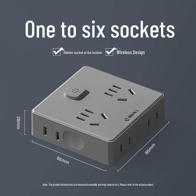 86 Type Wireless Multi-function Socket Adapter Panel Converter