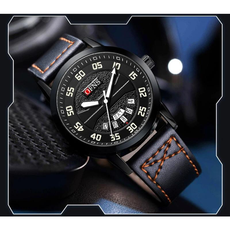Original Fashion Watch For Man Leather Date Week Quartz Men Watch Waterproof Luminous Business Men's Watches