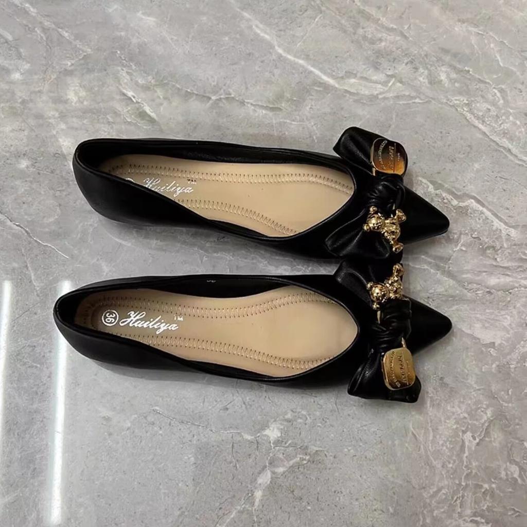 Fashion Soft Bottom Slip-on Women's Flat Shoes Off White Single Moccasins Quick Delivery Genuine Mark Luxury Brand Y2k Ladies Footwear