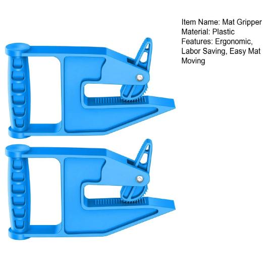 2Pcs Heavy Duty Mat Gripper Horse Stalls Tack Room Barn Trailer Gym Floor Mat Movers Tool Ergonomic Labor Saving Mat Puller Handlers