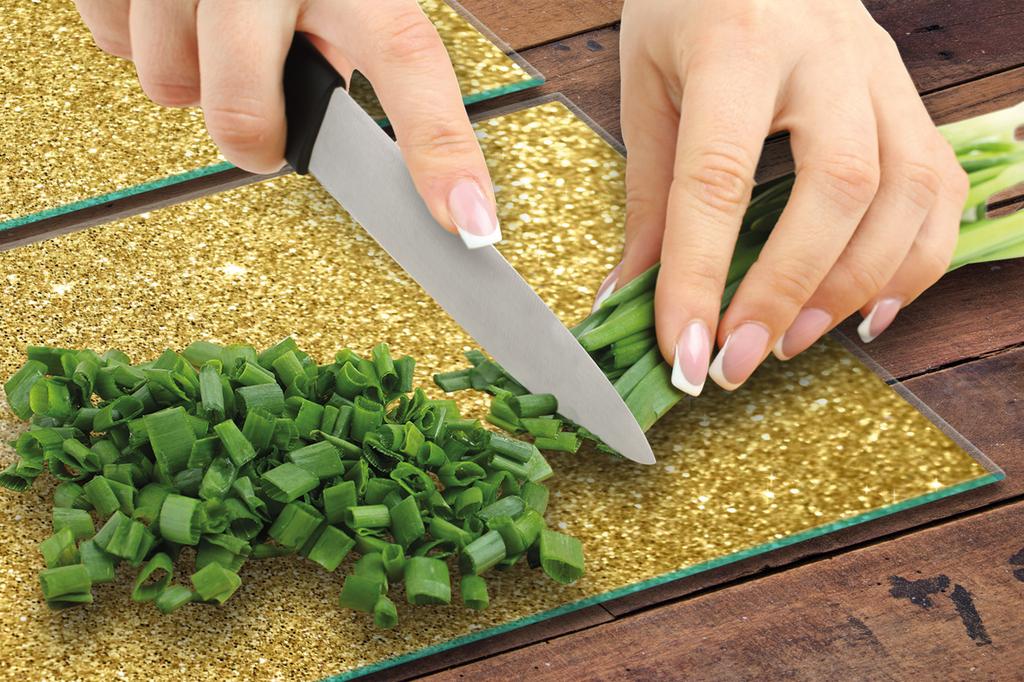 PLACA PROTECTORA DE CRISTAL PARA COCINA 2x35x52 DORADA