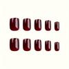 Uñas Postizas Cortas Cuadradas, Uñas Postizas Brillantes, Uñas Postizas de Cobertura Completa Para Mujeres y Niñas con Imprimación de Punta Preaplicada
