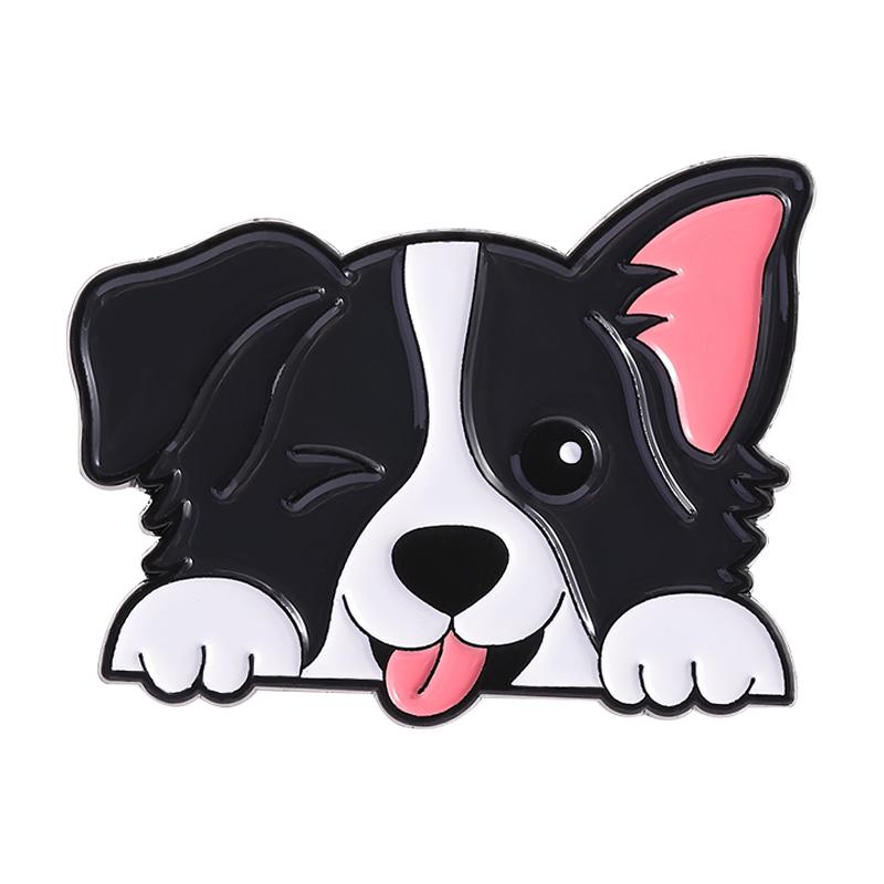 Dogs Puppy Enamel Pins Beagle Border Collie German Shepherd Golden Retriever Husky Corgi Brooches Lapel Badges Animal Jewelry